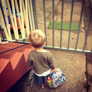 Little Luke heading off into a big world